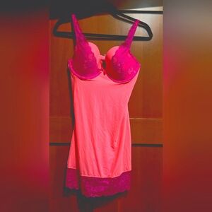 Victoria's Secret Vibrant Pink Lace Slip
